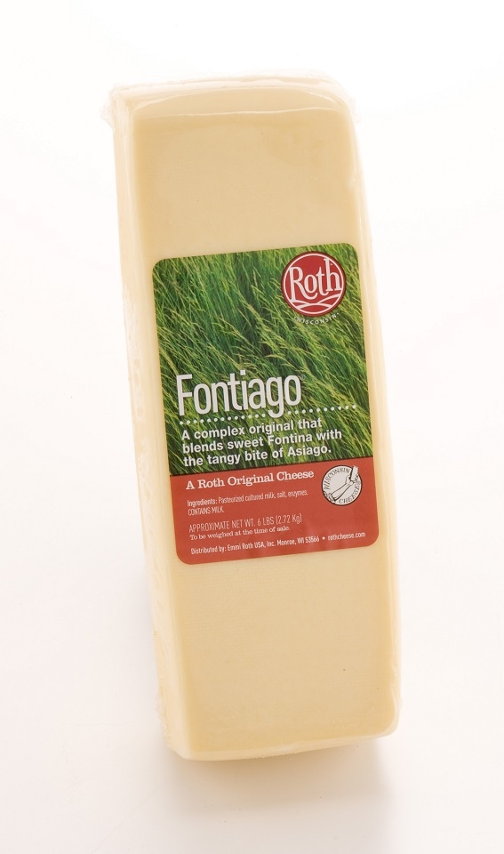 MezzaLuna Fontiago Loaf Cheese, 6 Pound -- 2 per case.