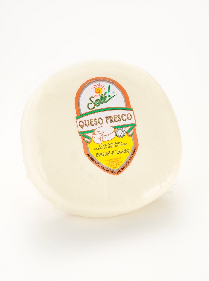 Sole Fresco Wheel Cheese, 5 Pound -- 2 per case.