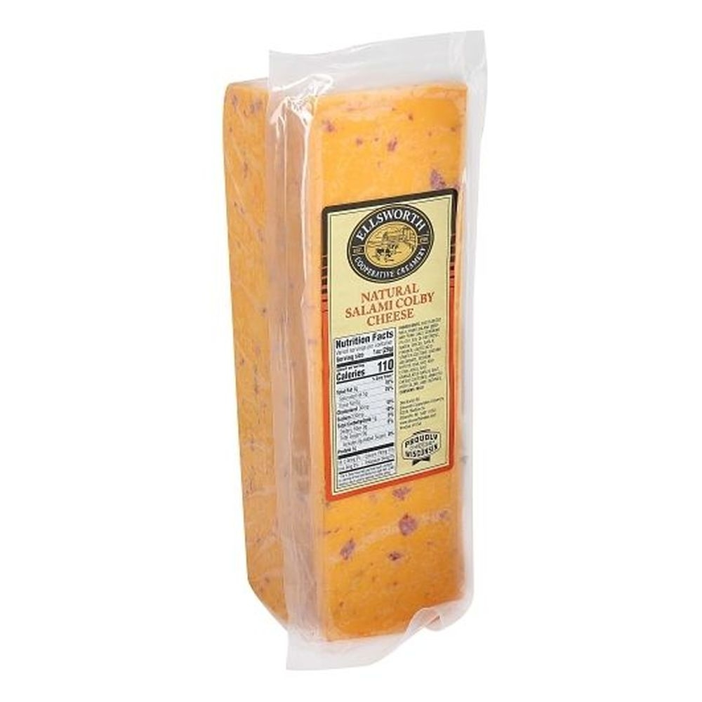 Ellsworth Natural Salami Colby Cheese, 5 Pound -- 2 per case