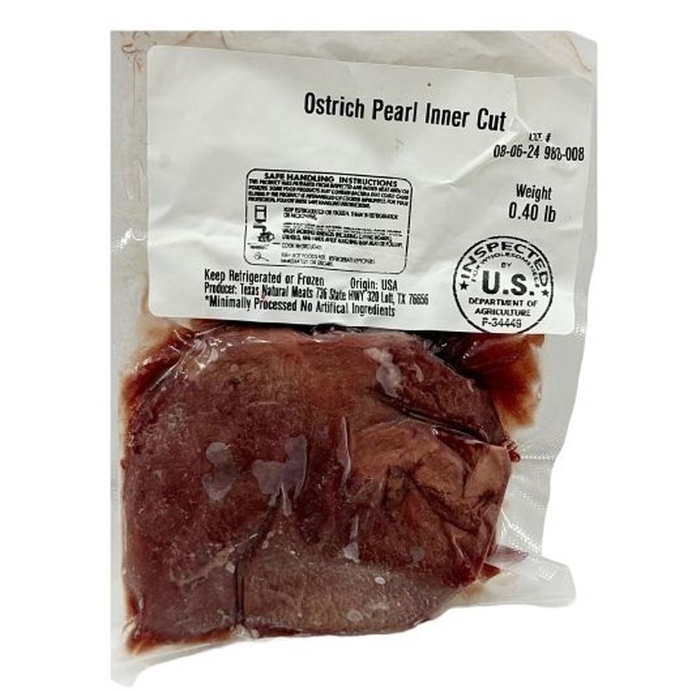 Texas Natural Meats Ostrich Pearl Steak, 12 Ounce - 14 per case