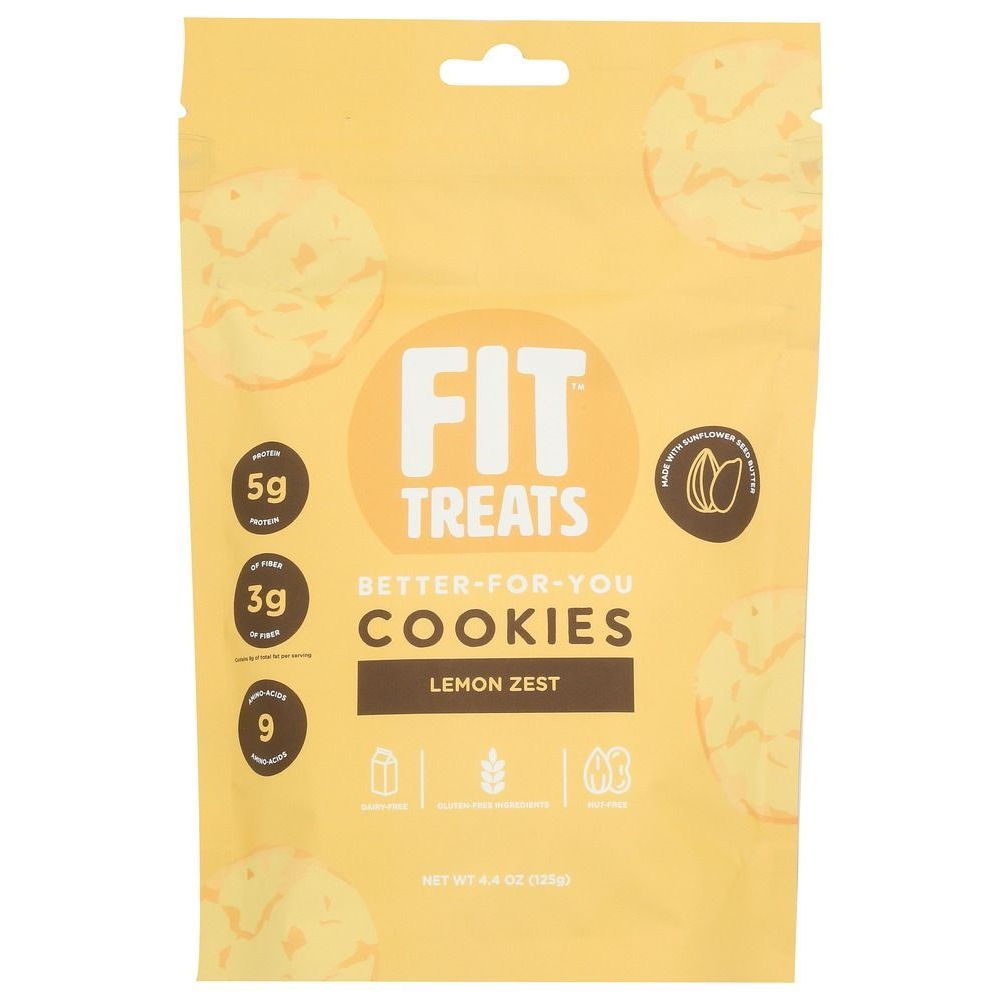 Fit Treats Lemon Zest Cookies, 4.4 Ounce -- 10 per case