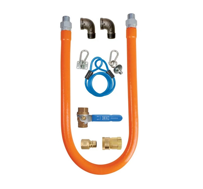 BK Resources Gas Hose Connector Kit, 48 inch Length x 3/4 inch Dia