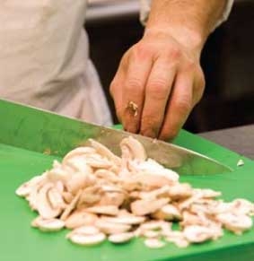 Green Alegacy Polyethylene Color Coded Cutting Board, 12 x 18 x 1 inch.