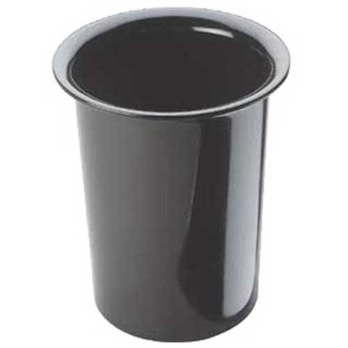 Cal Mil Black Melamine Utensil Condiment Cylinder, 4.5 inch Dia x 5.5 inch Height