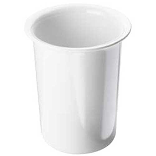 Cal Mil White Melamine Utensil Condiment Cylinder, 4.5 inch Dia x 5.5 inch Height