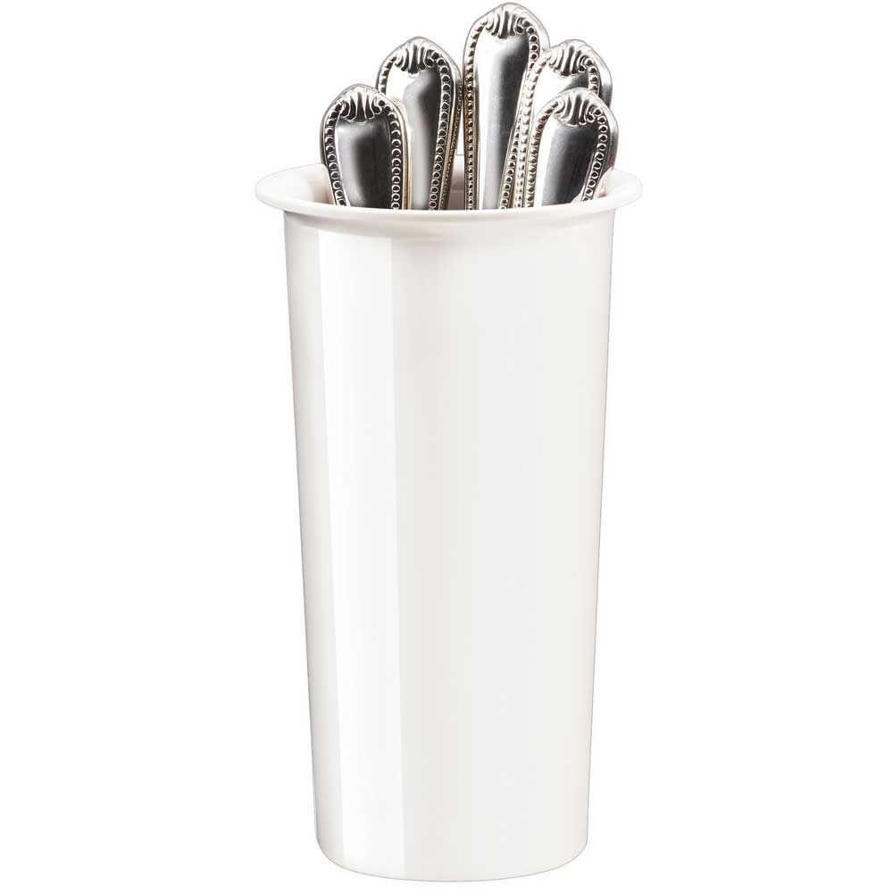 Cal Mil Melamine Extra Deep White Cylinder, 4.5 inch Dia x 8 inch Height