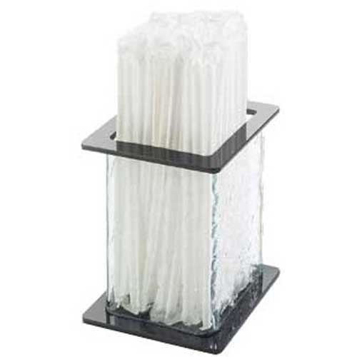 Cal Mil Faux Glass Large Stir Sick and Straw Holder, 4.75 x 4.75 x 5.5 inch