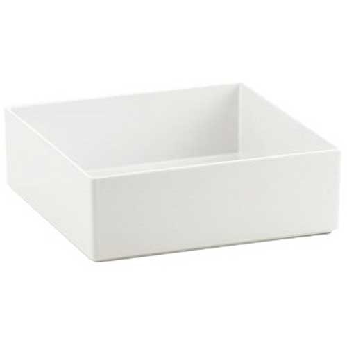 Cal-Mil White Melamine Box, 10 x 10 x 3 inch