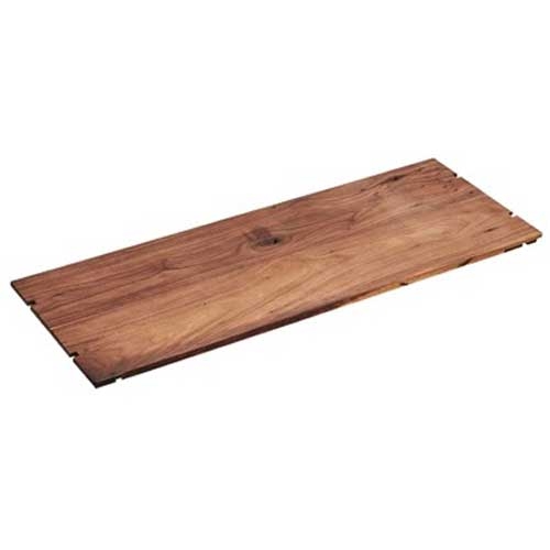 Cal Mil Mid Century Walnut Rectangular Riser Shelf, 12 x 24 x .5 inch