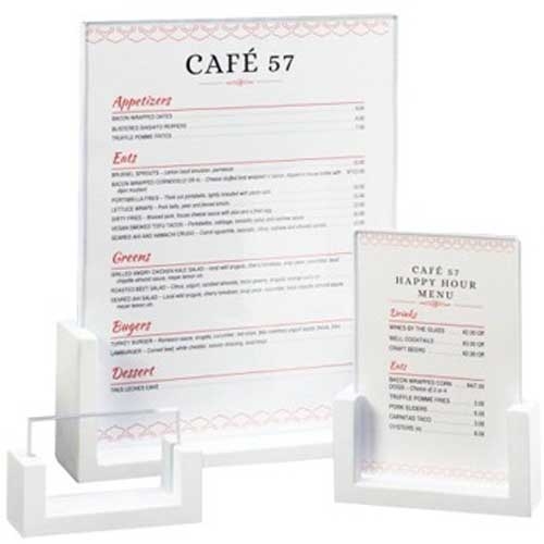 Cal Mil White U Frame Tabletop Card Holder, 3.5 x 1 x 2 inch
