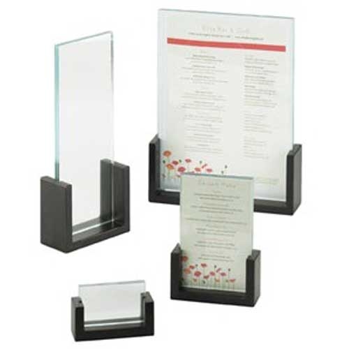Cal Mil Midnight Bamboo U Frame Card Holder, 5 x 1.5 x 7 inch