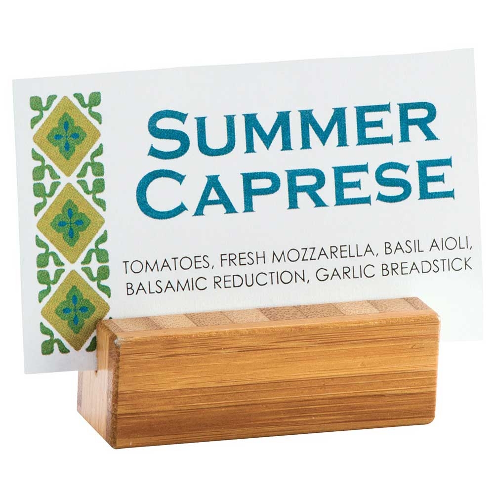 Cal Mil Bamboo Card Holder, 2.25 x .75 x .75 inch
