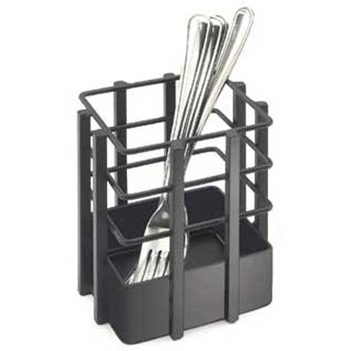 Cal Mil Soho Black Flatware Display, 4 x 4 x 4.5 inch