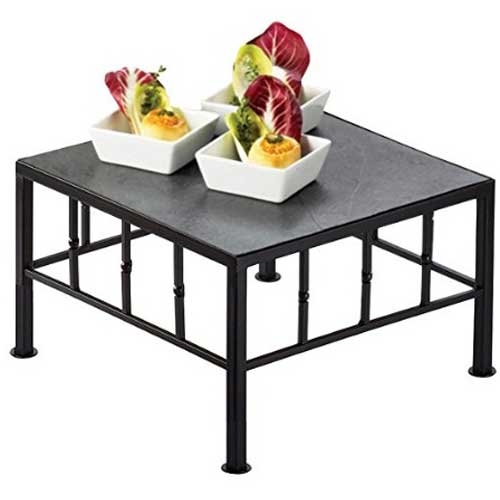 Cal-Mil Iron Slate Top Riser, 12 x 12 x 7 inch