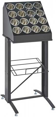 Cal Mil Floorstanding Black Frame for Floorstanding Bulk Condiment Unit, 21.5 x 24 x 36 inch.