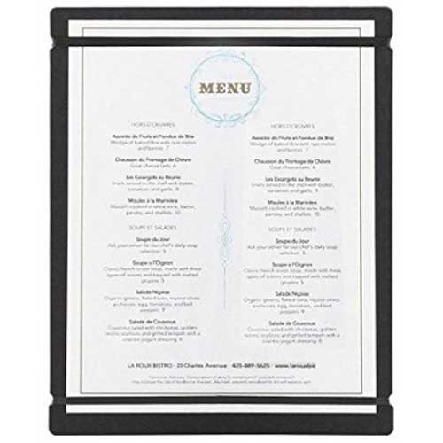 Cal Mil Durable Black 8 x 11 inch Menu Board, 9.375 x 12 x 0.125 inch