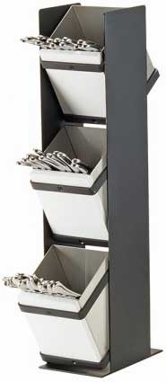 Cal Mil Monterey 3 Tier Utensil Holder, 4.5 x 7 x 21 inch.