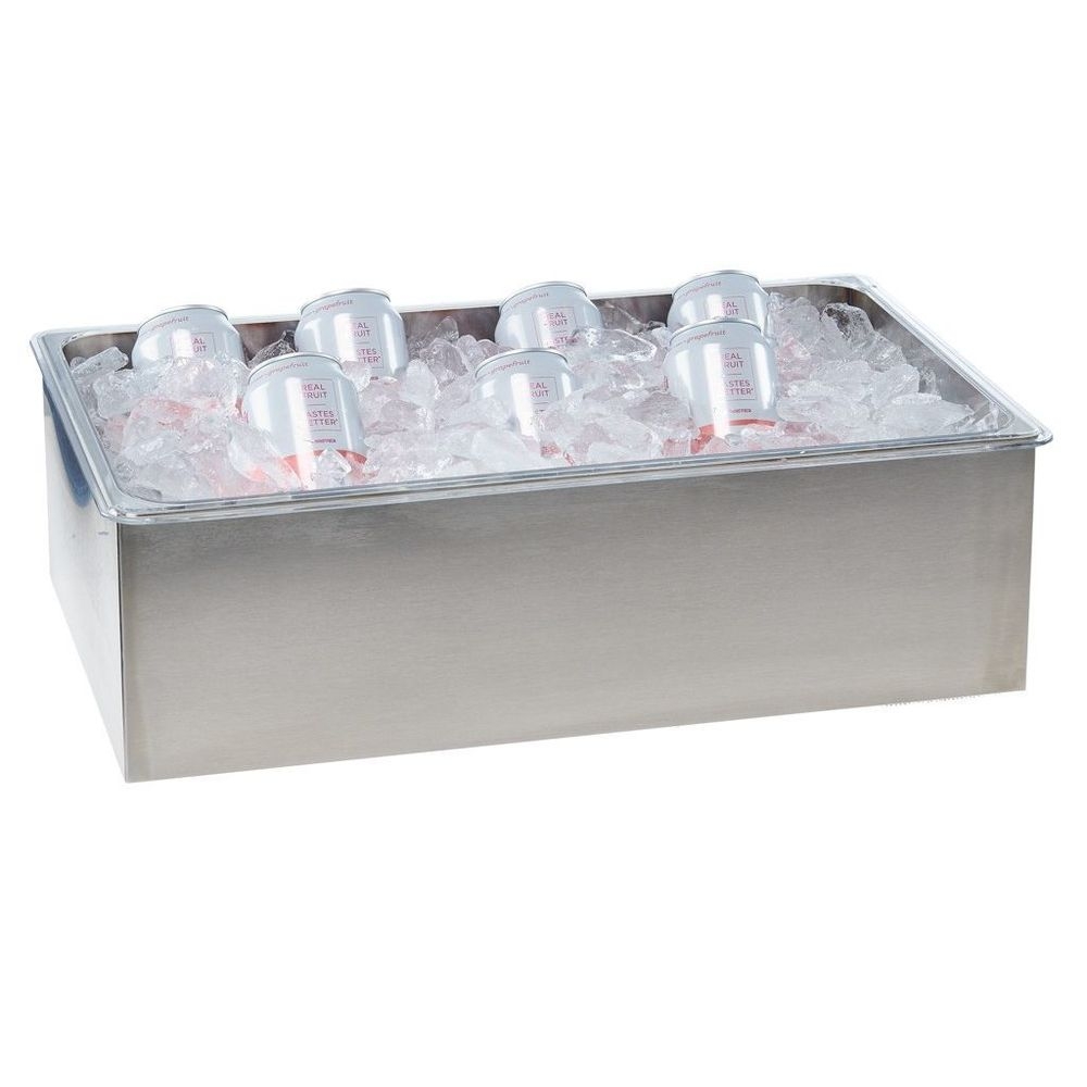 Cal-Mil Stainless Steel Ice Housing with Clear Polycarbonate Pan, 13.00in L x 20.75in W x 6.25in H