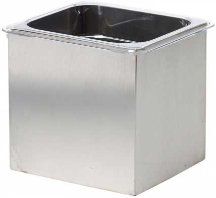 Cal Mil Stainless Ice Housing, 12 x 20 x 6 inch.