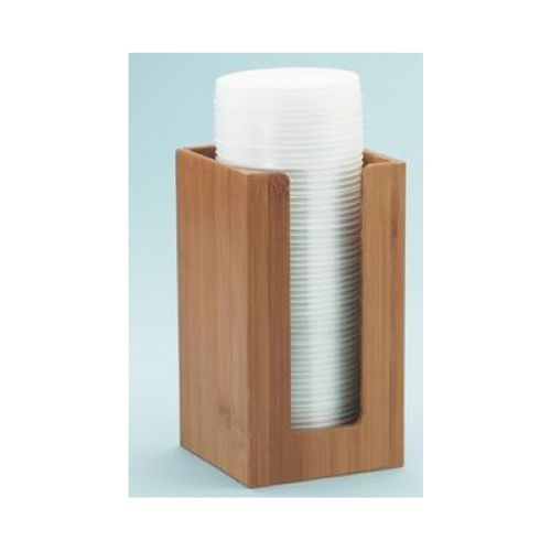 Cal Mil Bamboo Lid and Napkin Holder, 4 1/4 x 4 1/4 x 8 inch