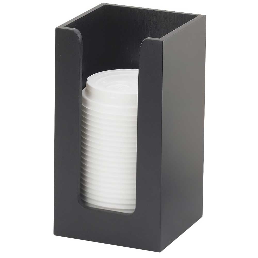Cal Mil Midnight Bamboo Napkin/Lid Organizer, 4.5 x 4.5 x 8 inch