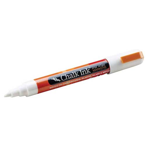 Cal Mil White Chalkboard Pen, 0.75 inch Dia.
