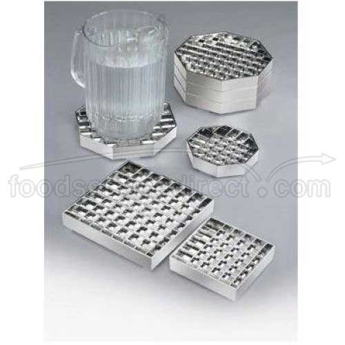 CalMil Octagon Standard Drip Tray, Chrome, 6 x 6 inch