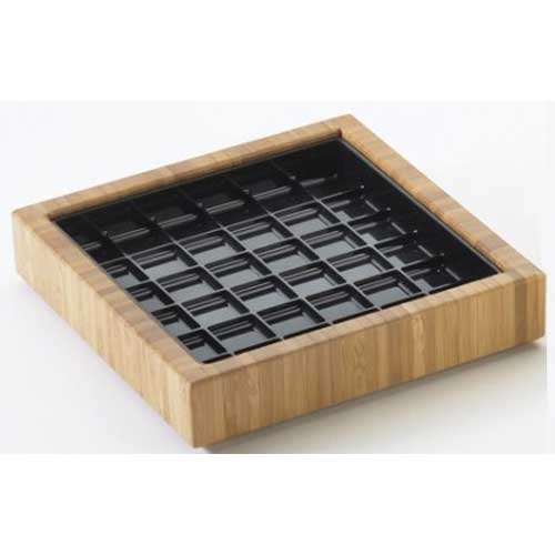 Cal Mil Bamboo Drip Tray, 6 x 6 x 1 inch
