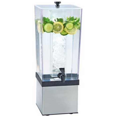 Cal-Mil Econo 3 Gallon Beverage Dispenser with Stainless Steel Base and Infusion Chamber, 7.5 x 9.5 x 23.5 inch