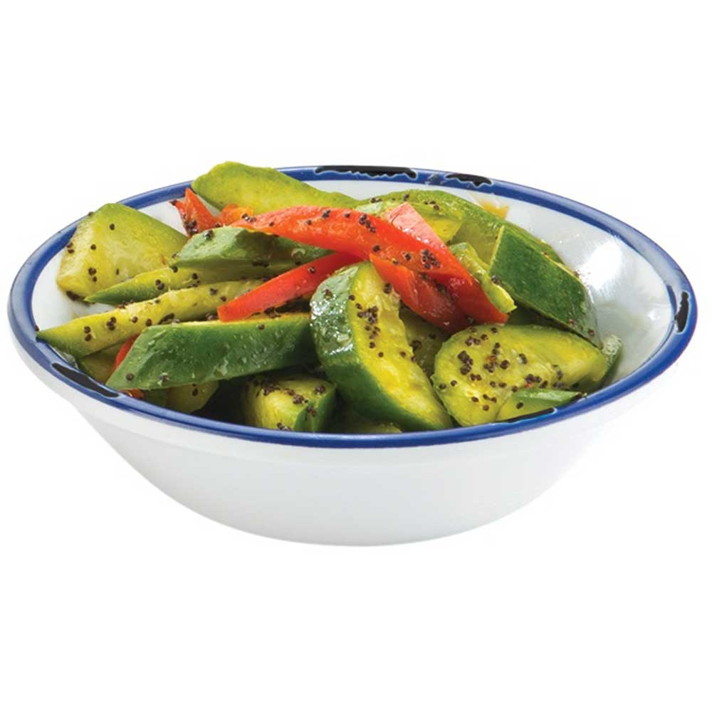 Cal Mil Melamine White Enamel Bowl, 4.5 x 4.5 x 1.125 inch