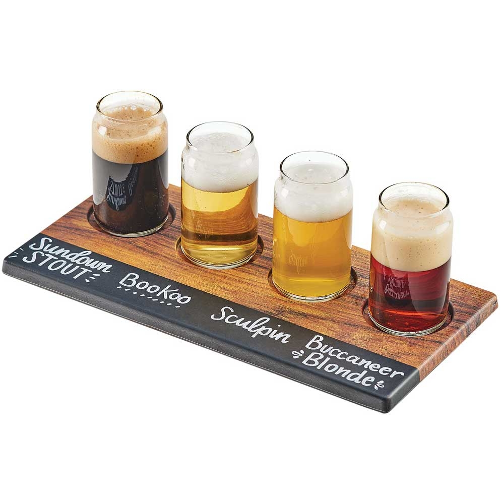 Cal Mil Melamine Wood Tasting Board, 20 x 15.5 x 2 inch