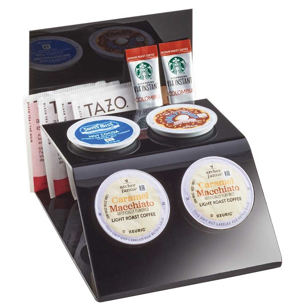 Cal Mil Black K Cup and Packet Organizer, 5 x 6.75 x 5 inch