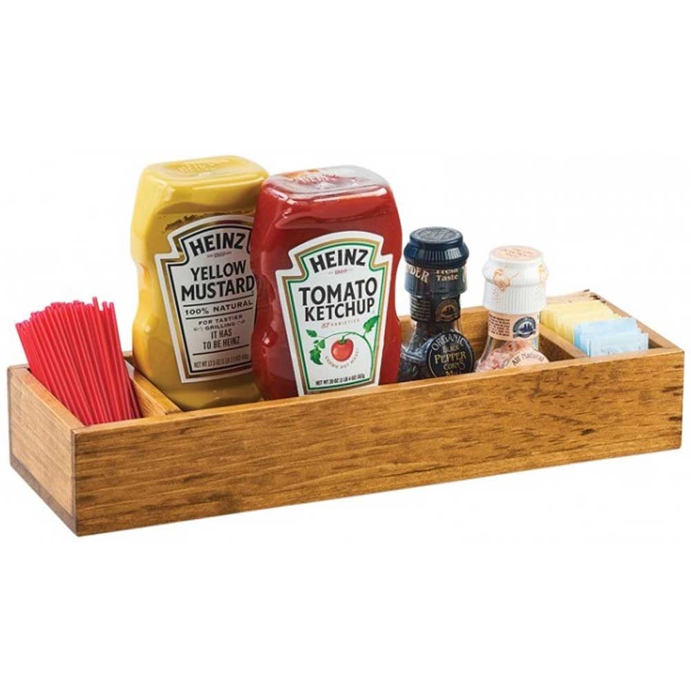 Cal Mil Reclaimed Wood Madera 3 Section Table Caddy, 15.75 x 5 x 2.5 inch