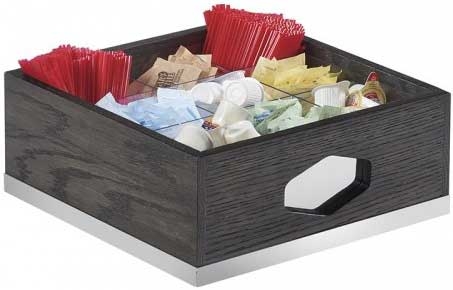 Cal Mil Cinderwood 9 Section Holder Condiment Organizer, 12 x 12 x 6 inch.