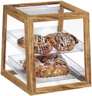 Cal Mil Madera 2 Tier Display Case, 11.375 x 12.125 x 12.5 inch.