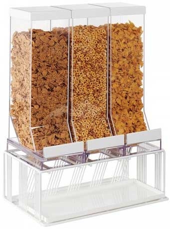 Cal Mil Portland White Cereal Dispenser, 16 x 9 x 23.5 inch.
