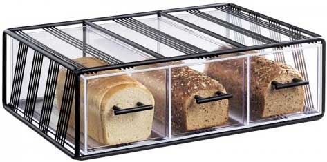 Cal Mil Portland 3 Drawer Bread Display Case, 22.25 x 14.75 x 7 inch.