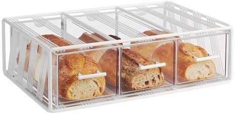 Cal Mil Portland White Bread Display Case, 22.25 x 14.75 x 7 inch.