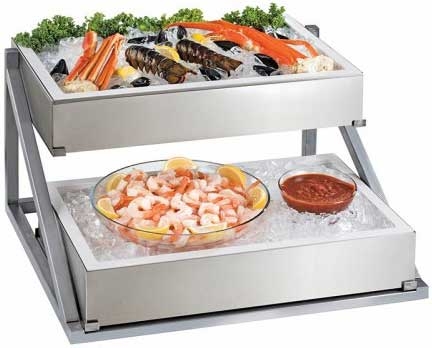 Cal Mil Angled Frame 2 Tier Housing Display Stand, 26.125 x 26 x 14.125 inch.
