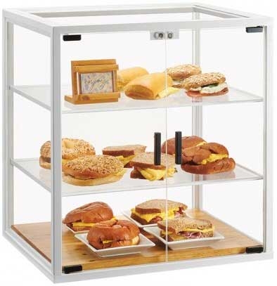 Cal Mil Monterey Square Bakery Case, 21 x 17 x 23 inch.