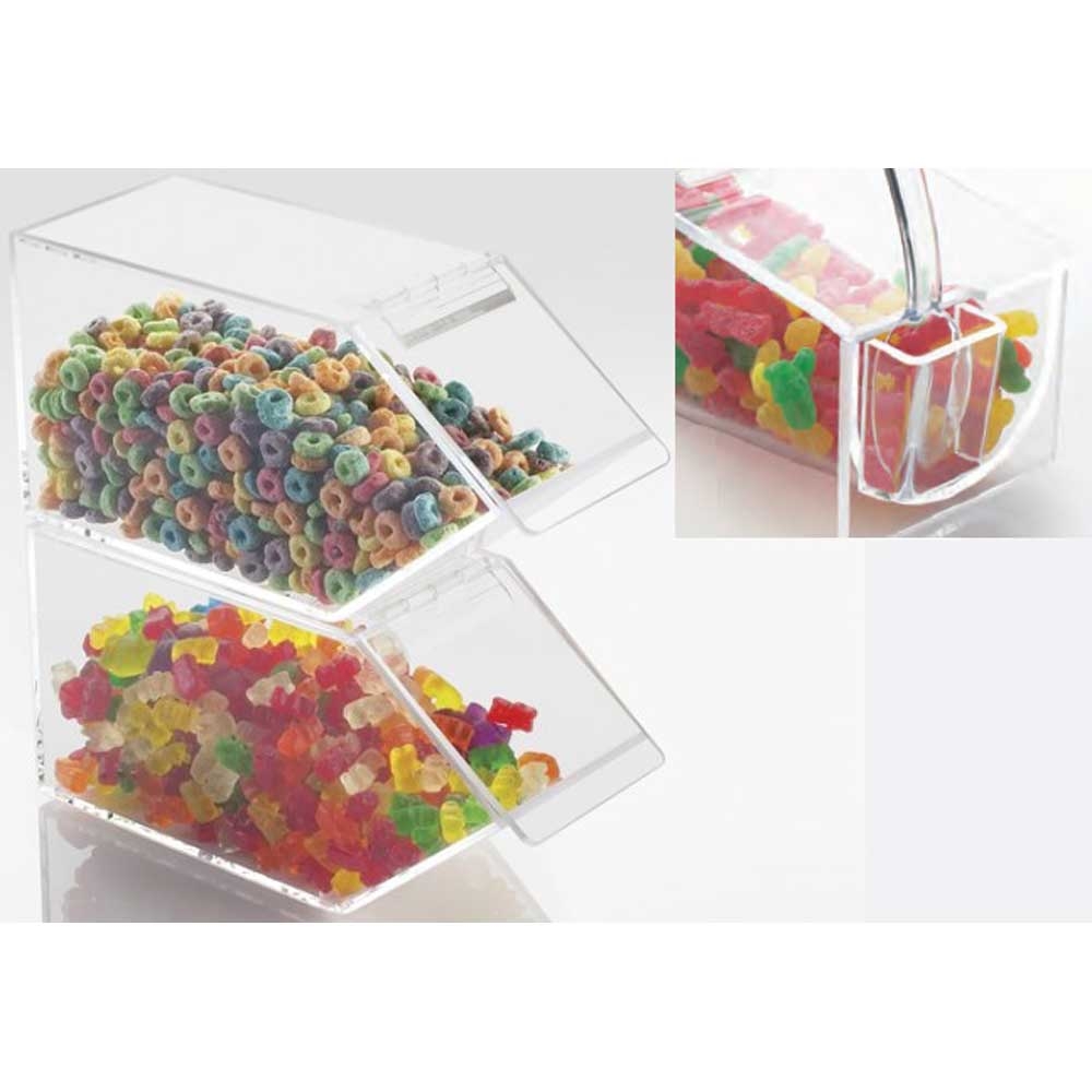 Cal Mil Classic Acrylic Stackable Topping Dispenser with Holster, 4.5 x 11 x 5.5 inch