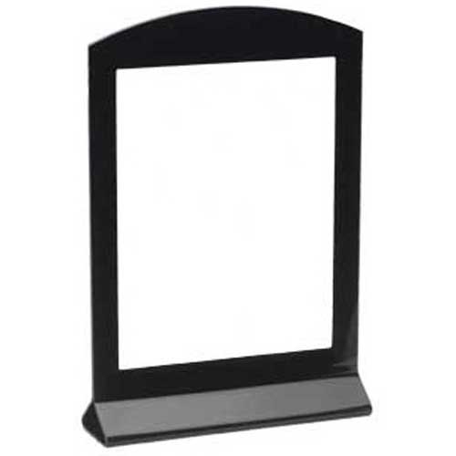 Cal Mil Black Screened Classic Acrylic Arched Card Holder, 4 x 6 x 1 inch