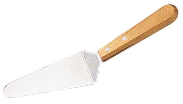 American Metalcraft 5 inch Blade Pie Server with Wood Handle