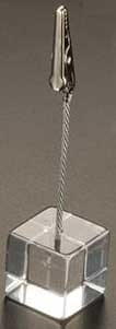 American Metalcraft Square Alligator Clip Card Holder, 4.25 inch Height