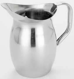 American Metalcrafts 18/8 Stainless Steel 100 Ounce Bell Pitcher with Ice Guard