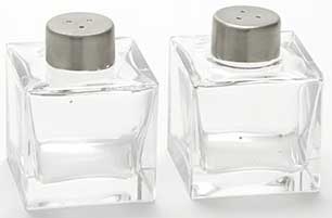 American Metalcraft Square Glass Salt and Pepper Set, 2 Ounce -- 1 set
