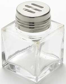 American Metalcraft Vintage Slotted Top Glass Shaker, 6 Ounce