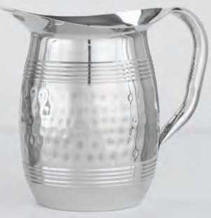 American Metalcraft Small Hammered Stainless Steel Bell Water Pitcher, 68 Ounce