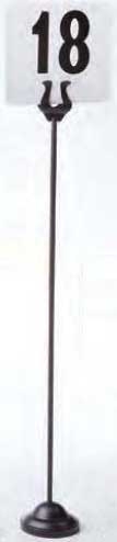 American Metalcraft Black Harp Style Weighted Number Stand, 18 inch Height
