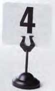 American Metalcraft Black Harp Style Weighted Number Stand, 4 inch Height